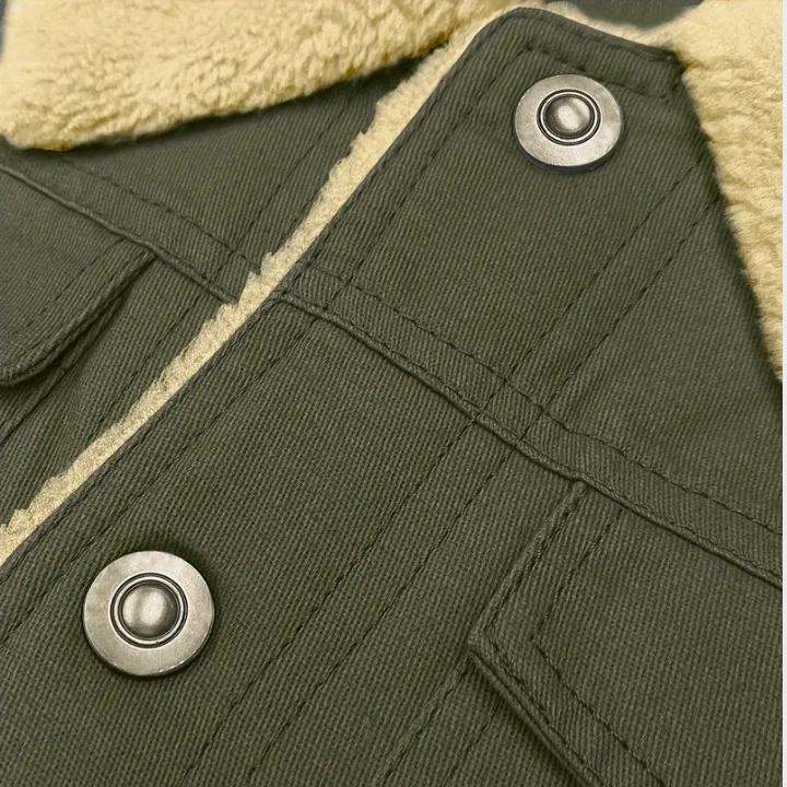 Men’s Casual Button-Up Fleece Jacket