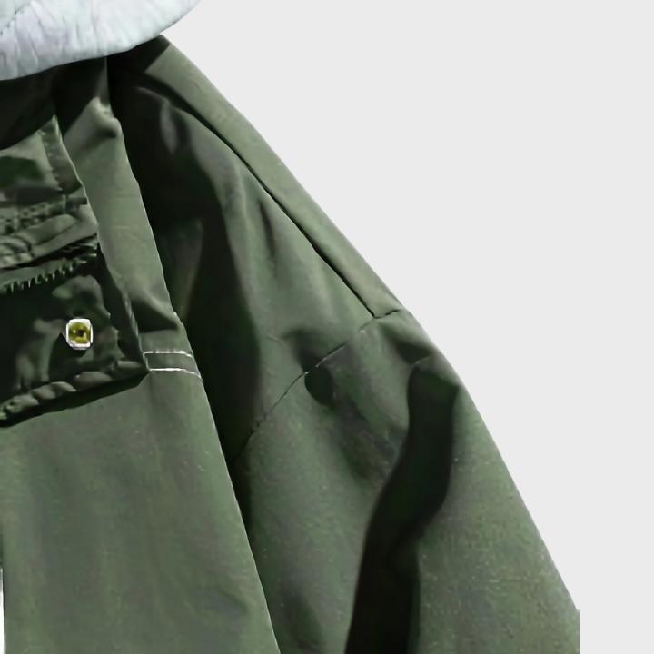 Men's Hooded Windbreaker Jacket Streetwear Style