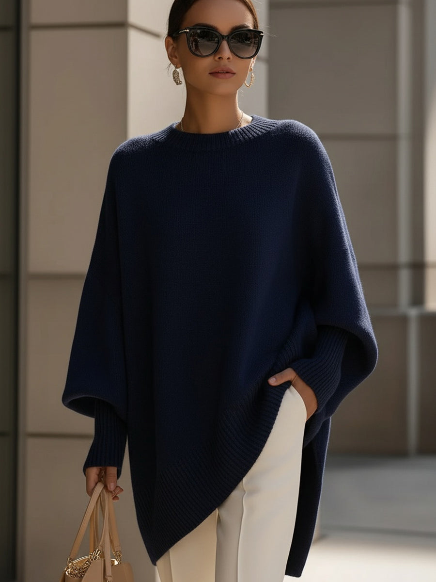 Oversized Wool Blend Oversized Ribbed Knit Jumper