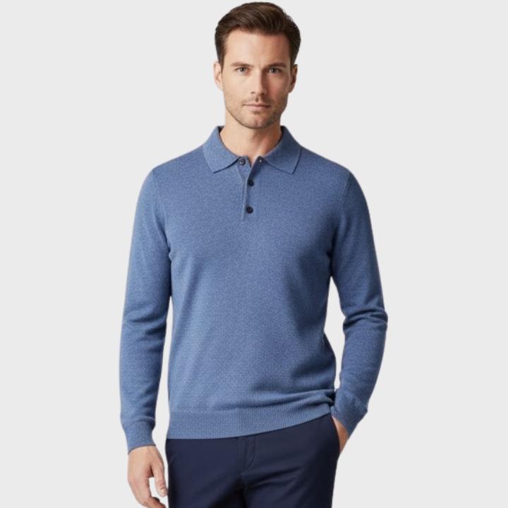 Men's Classic Wool Polo Pullover