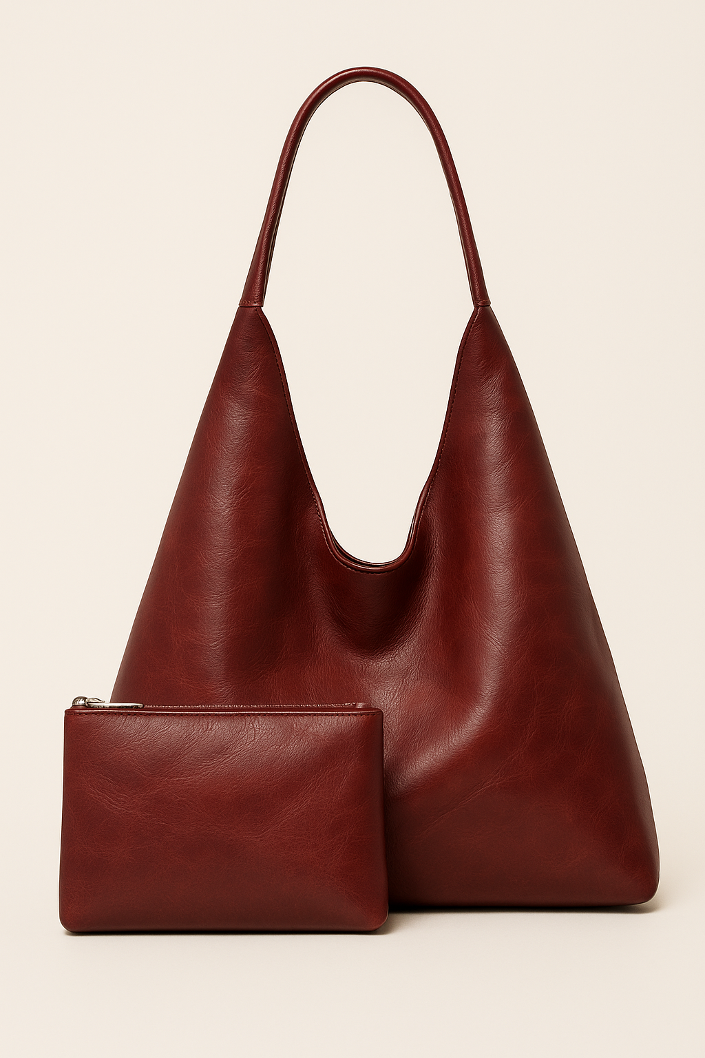 Vintage PU Tote & Wallet Set