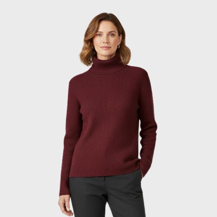 Women's Cozy High Neck Knit Sweater