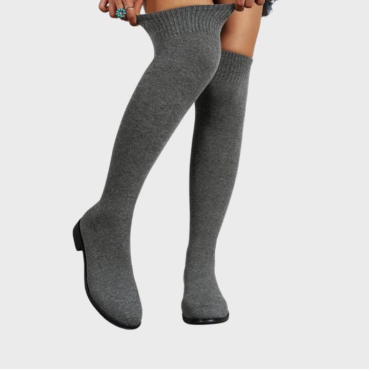Women's Elegant Knee High Stretch Knit Boots