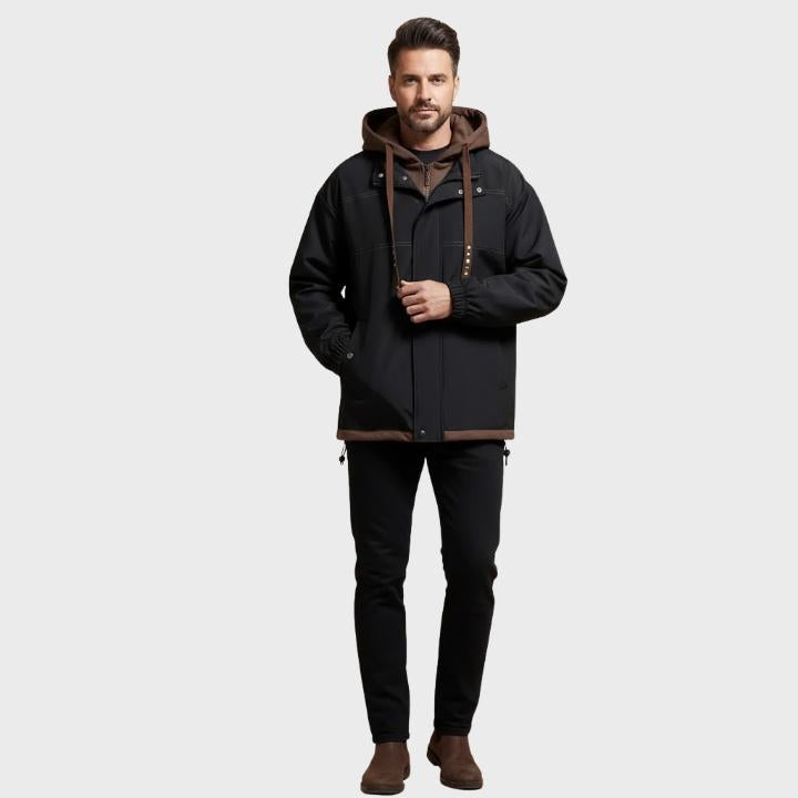 Men's Hooded Windbreaker Jacket Streetwear Style