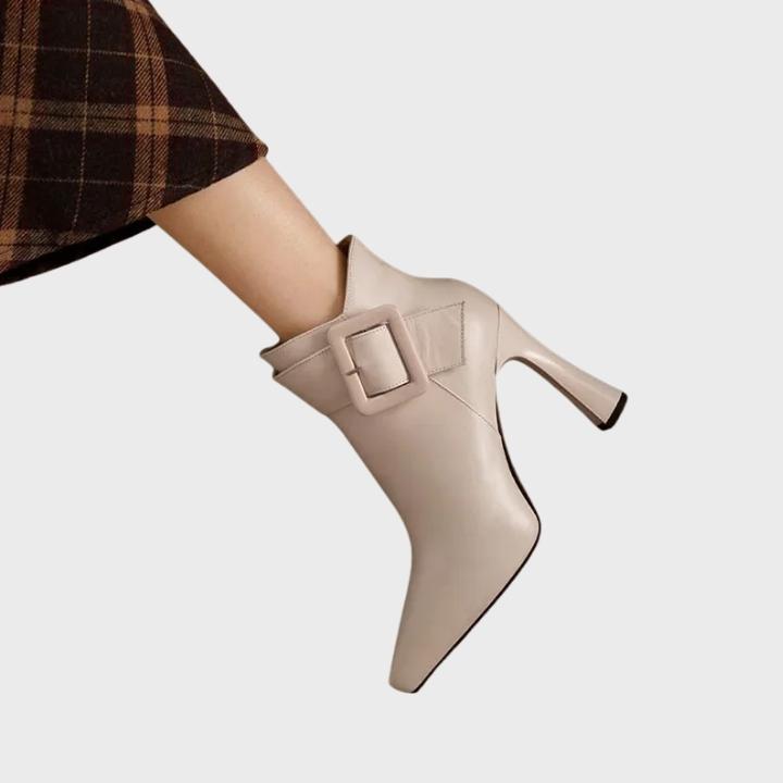 Women's Mid Stiletto Heel Pointed Ankle Boots