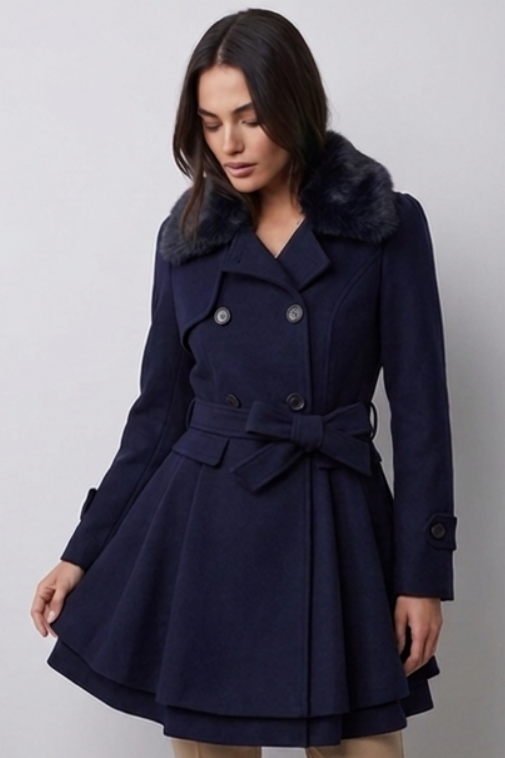 Classic Tailored Belted Longline Trench Coat Women