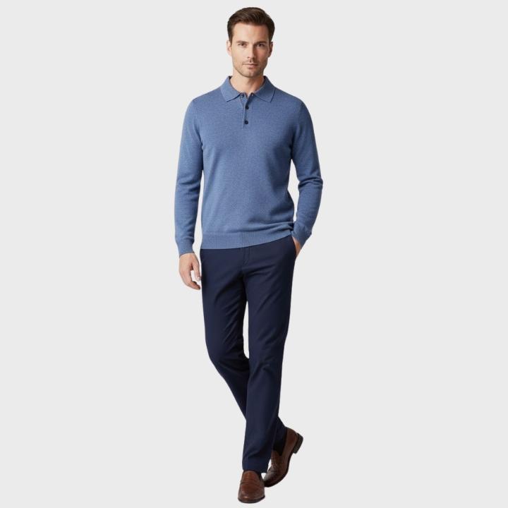 Men's Classic Wool Polo Pullover