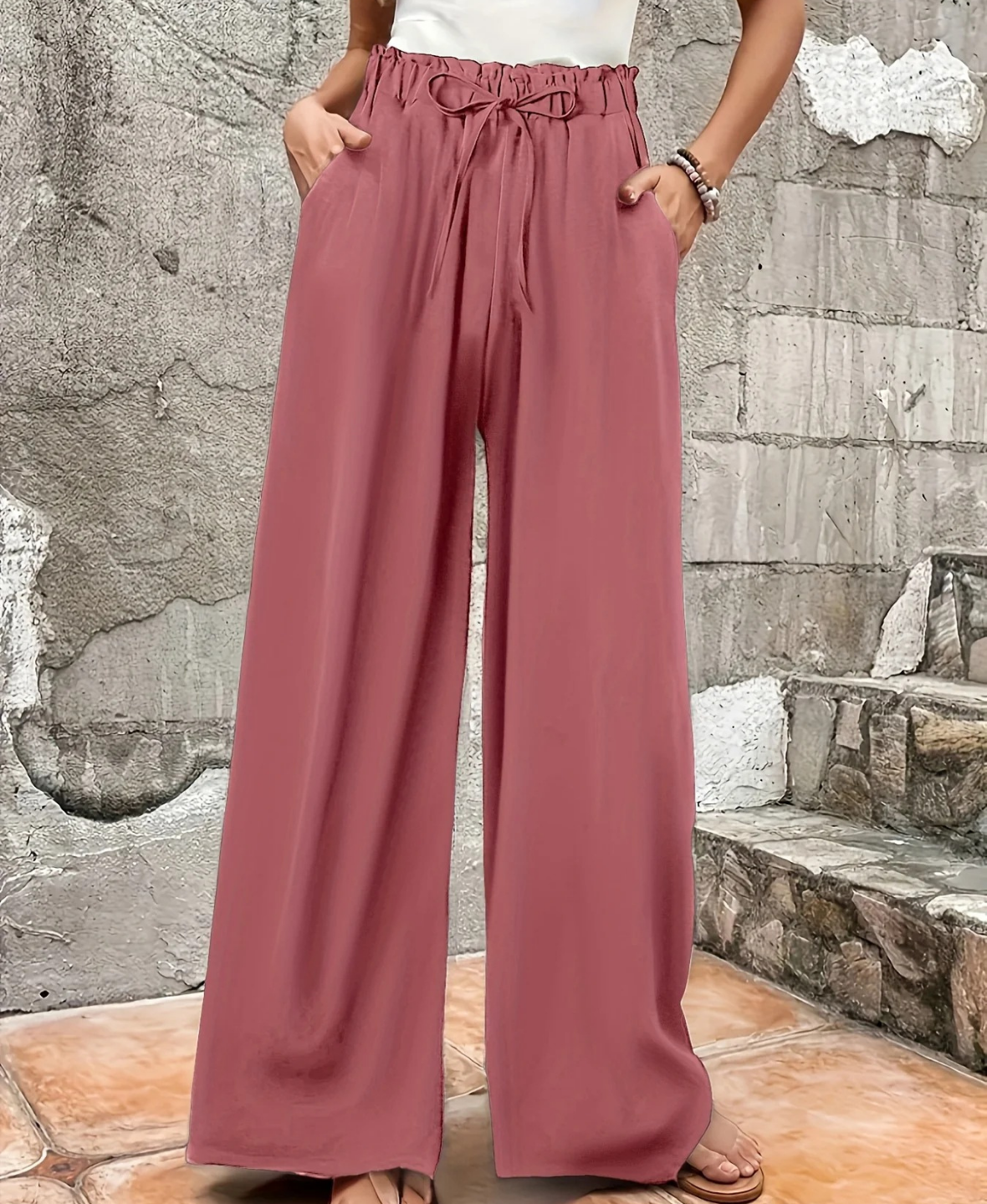Mesari Elegant Wide-Leg High-Waist Trousers