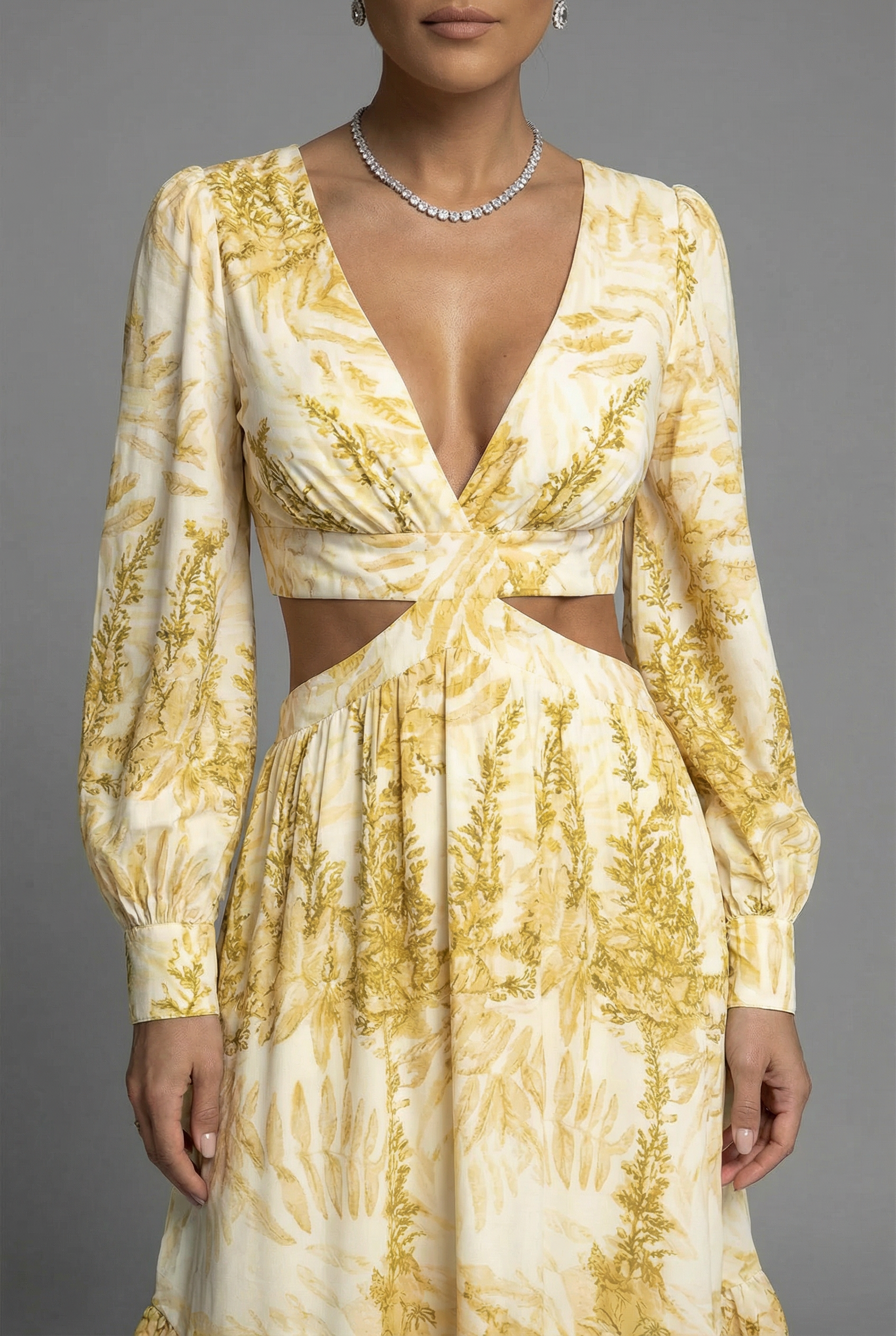 Women’s Elegant A-Line Ruffle Lightweight Maxi Dress