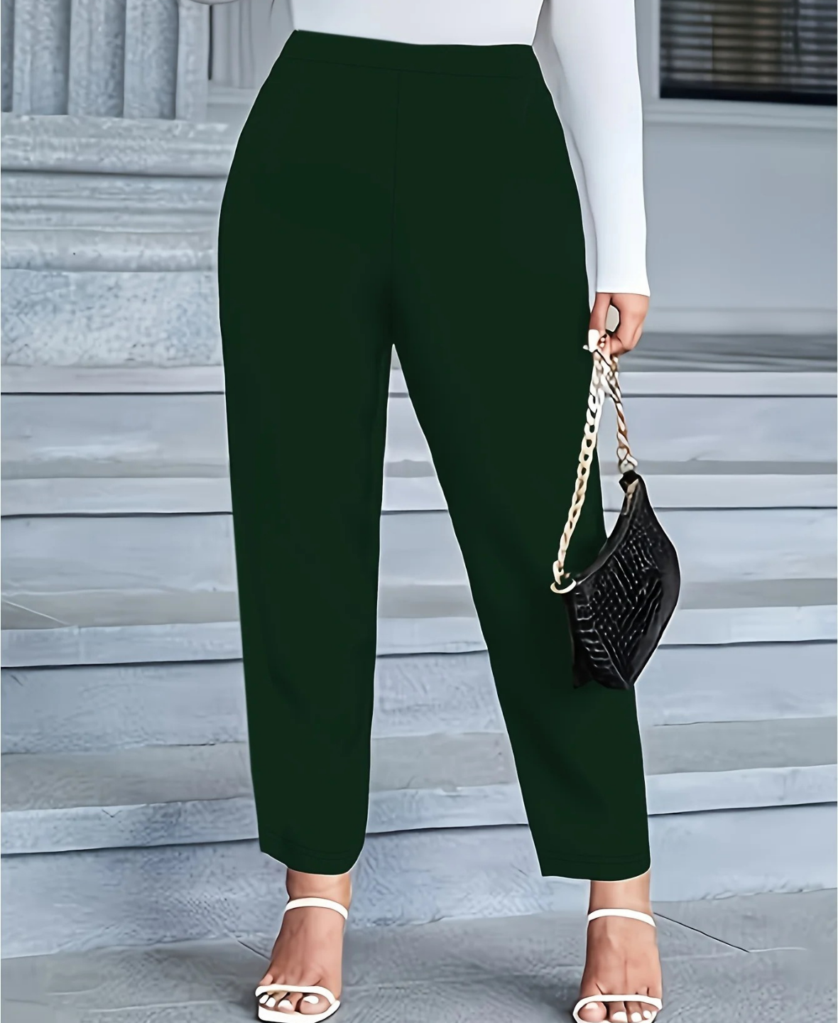 Shayla Trousers with Ruffled Waist