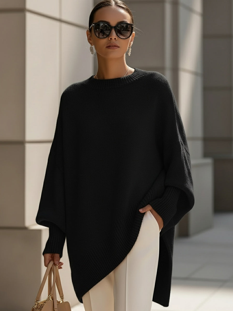Oversized Wool Blend Oversized Ribbed Knit Jumper
