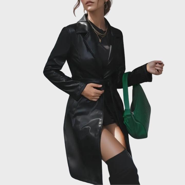 Women's Stylish Belted Trench-Style Jacket