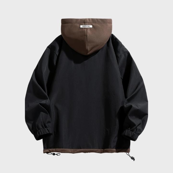 Men's Hooded Windbreaker Jacket Streetwear Style