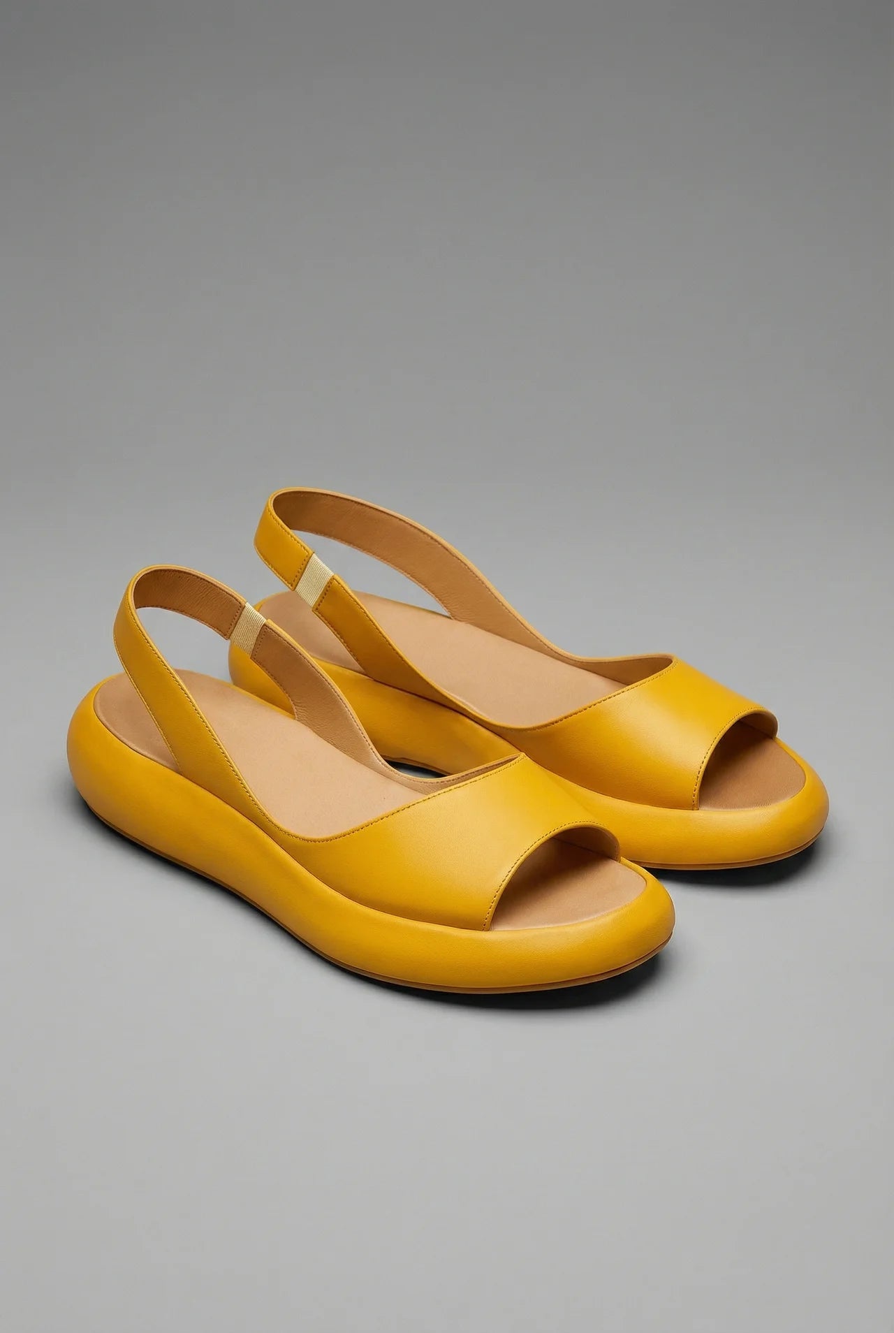 Open Toe Cushioned Sole Slingback Flat Sandals Women