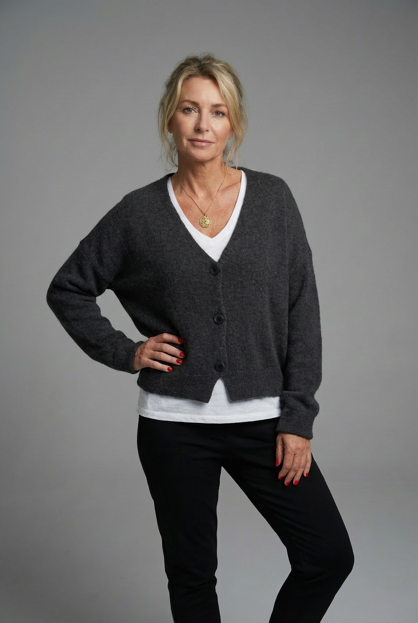 Women’s Soft Knit Button Cardigan – Relaxed Fit & Everyday Layering Essential