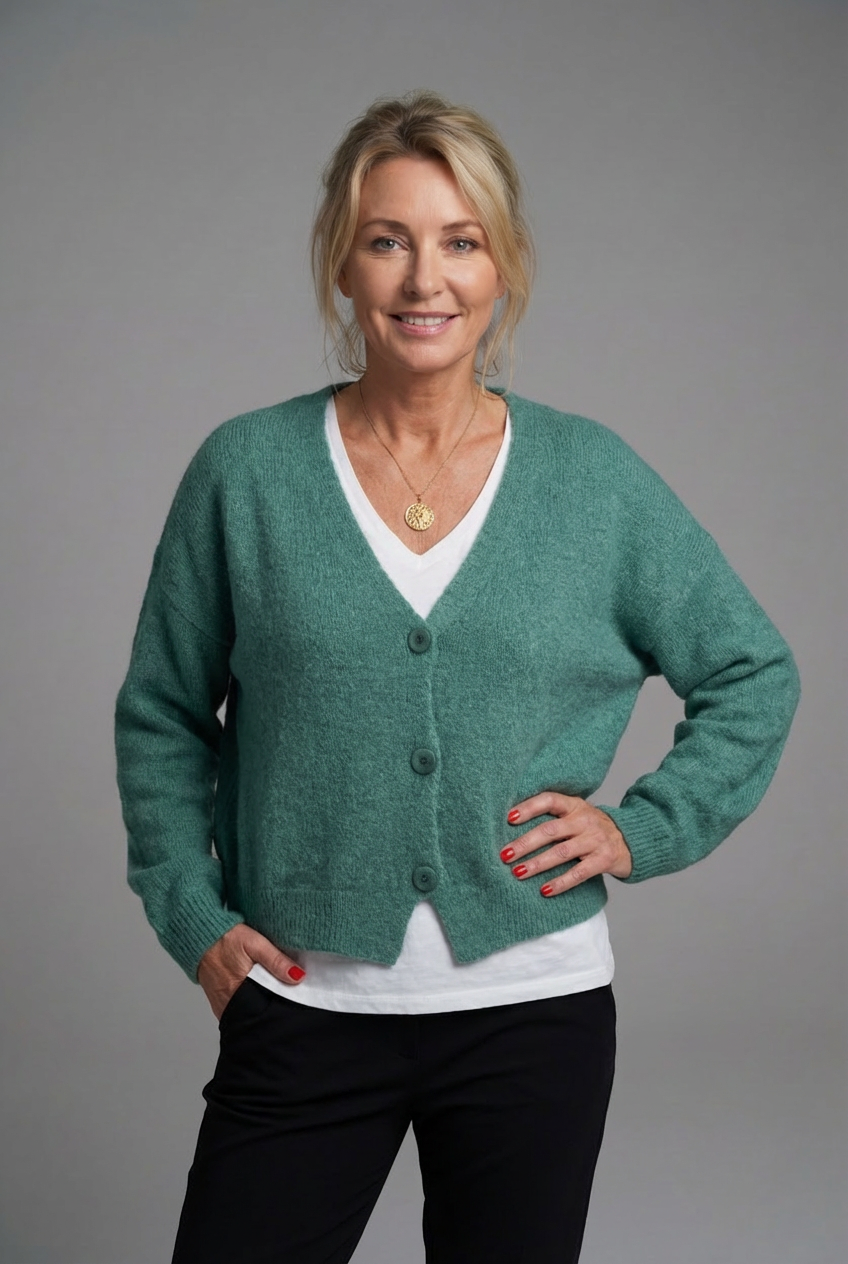 Women’s Soft Knit Button Cardigan – Relaxed Fit & Everyday Layering Essential