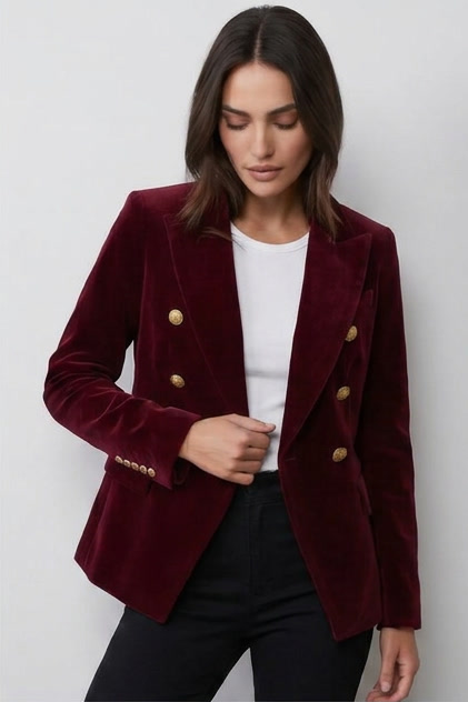 Structured Collared Casual Blazer Jacket Women