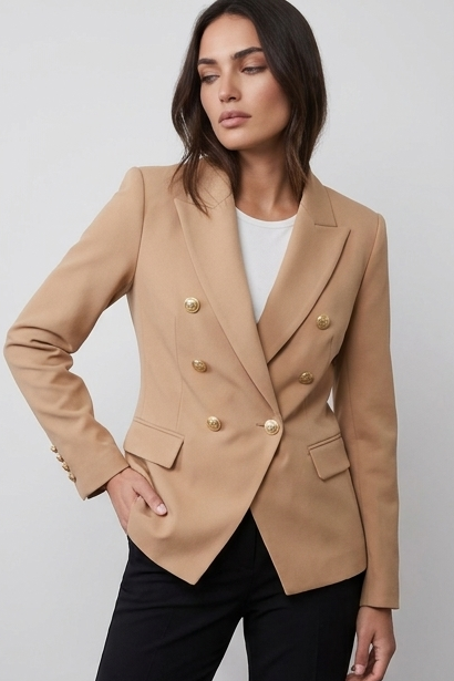 Structured Collared Casual Blazer Jacket Women