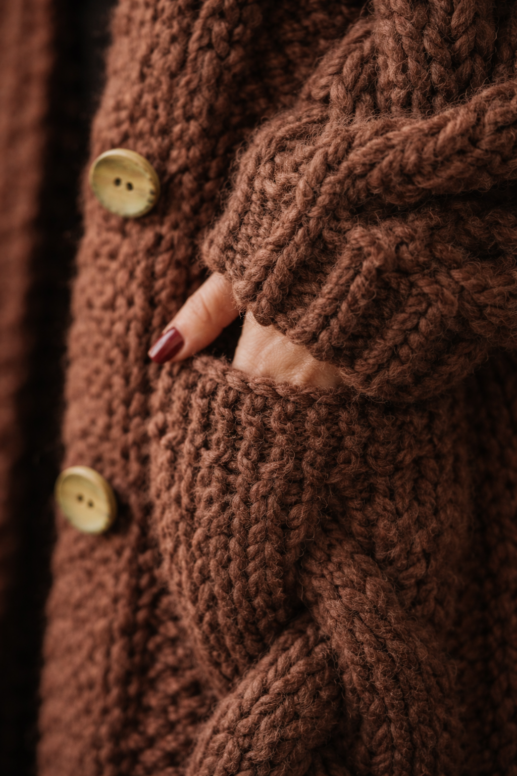 Oversized Cosy Cable Knit Longline Hooded Vest Women