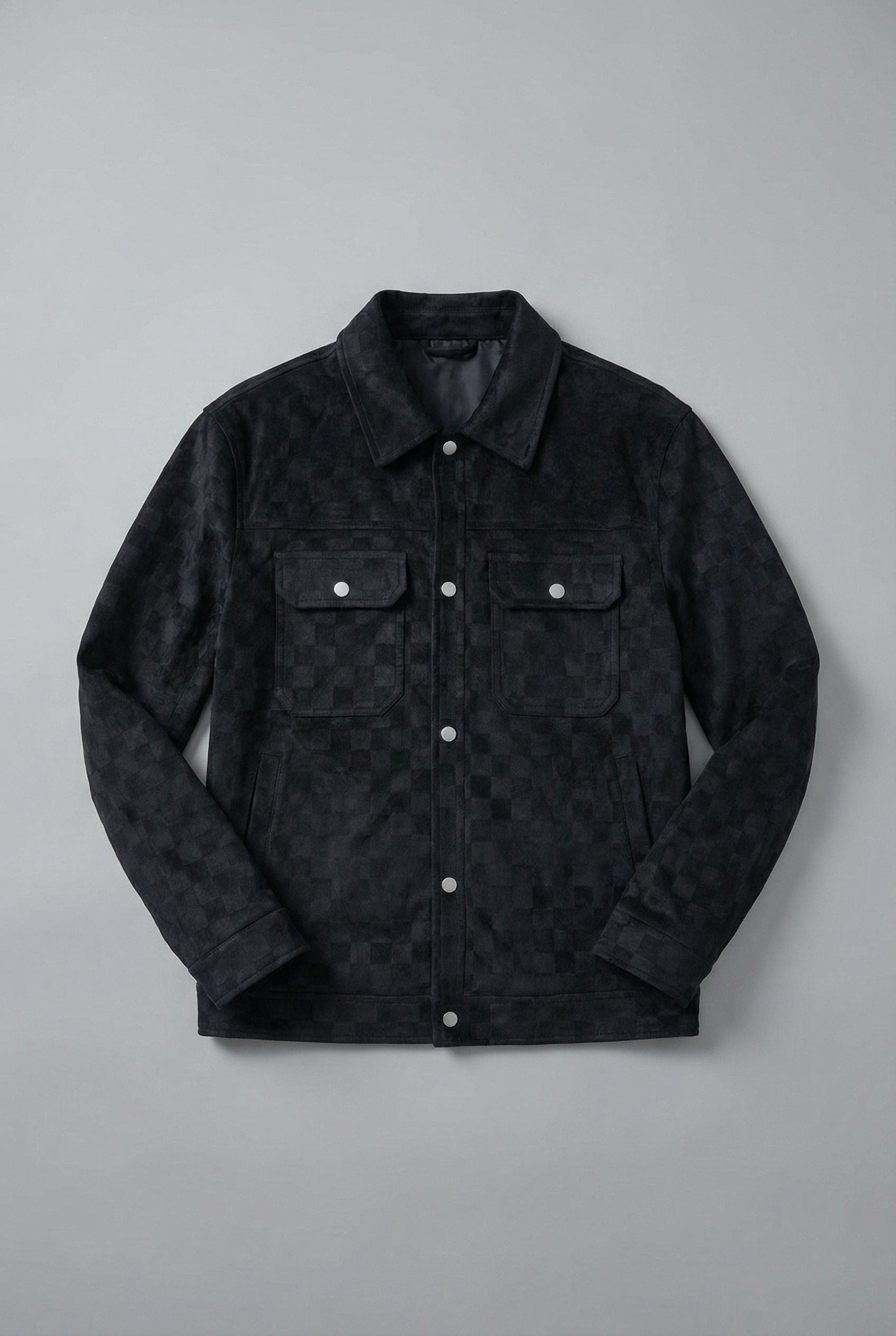 Men’s Tailored Suede Style Check Lightweight Casual Jacket