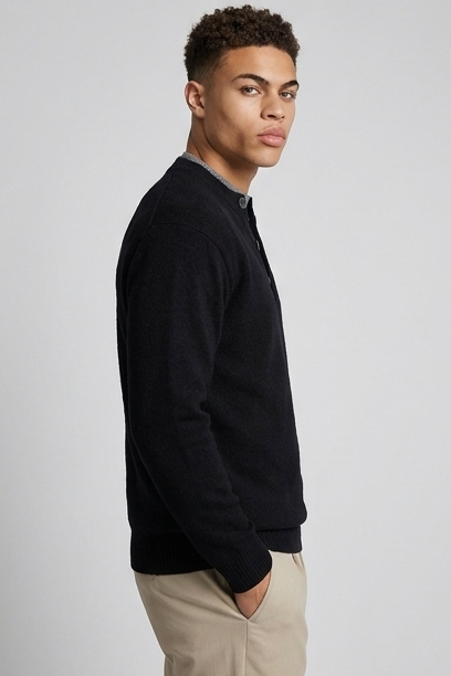 Chunky Knit Jumper Round Neck Long Sleeve Men