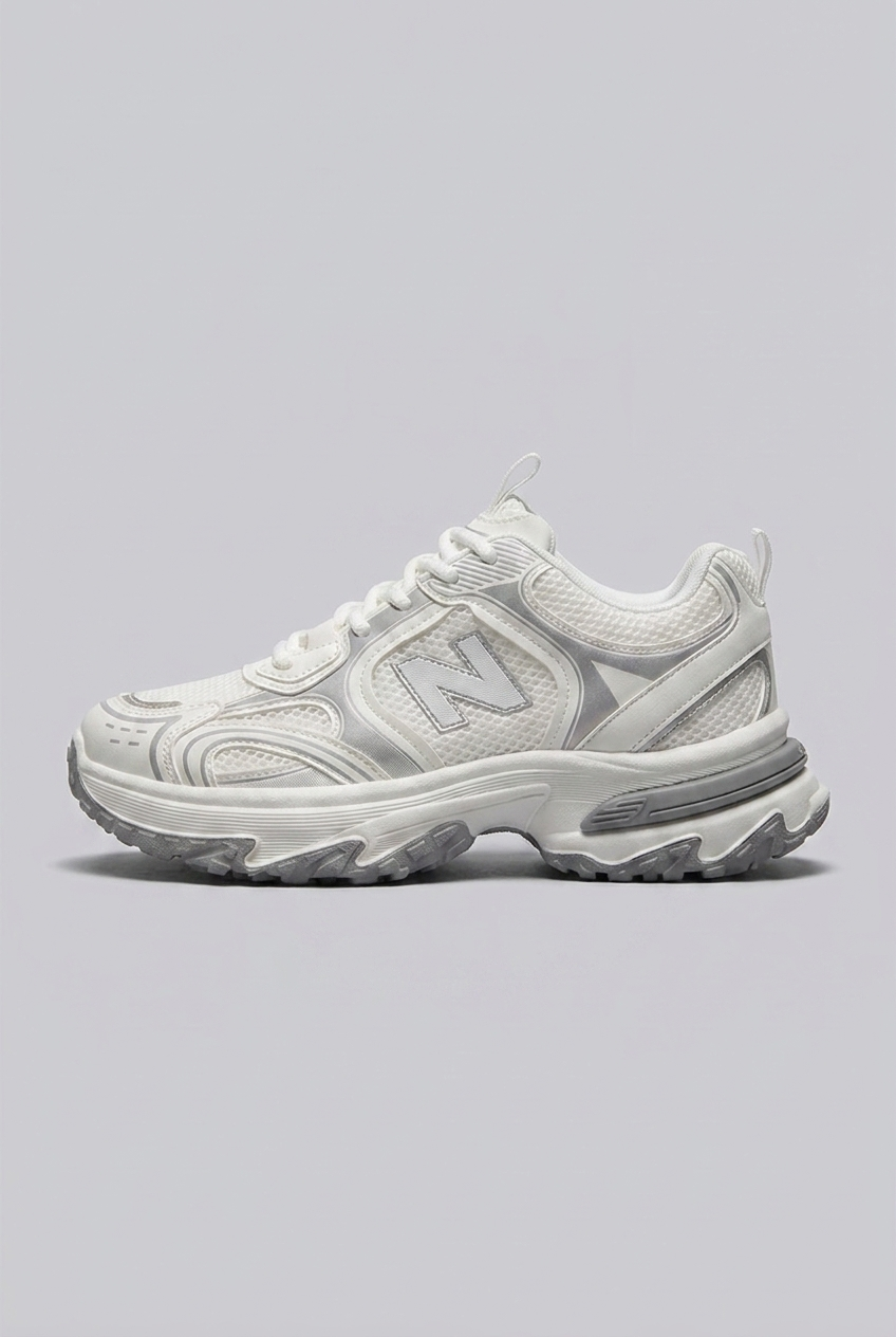Chunky Sole Breathable Mesh Panel Trainers Men