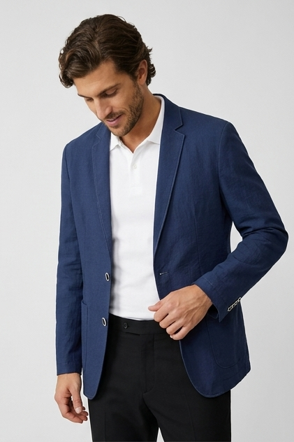 Notched Lapel Two Button Blazer Women