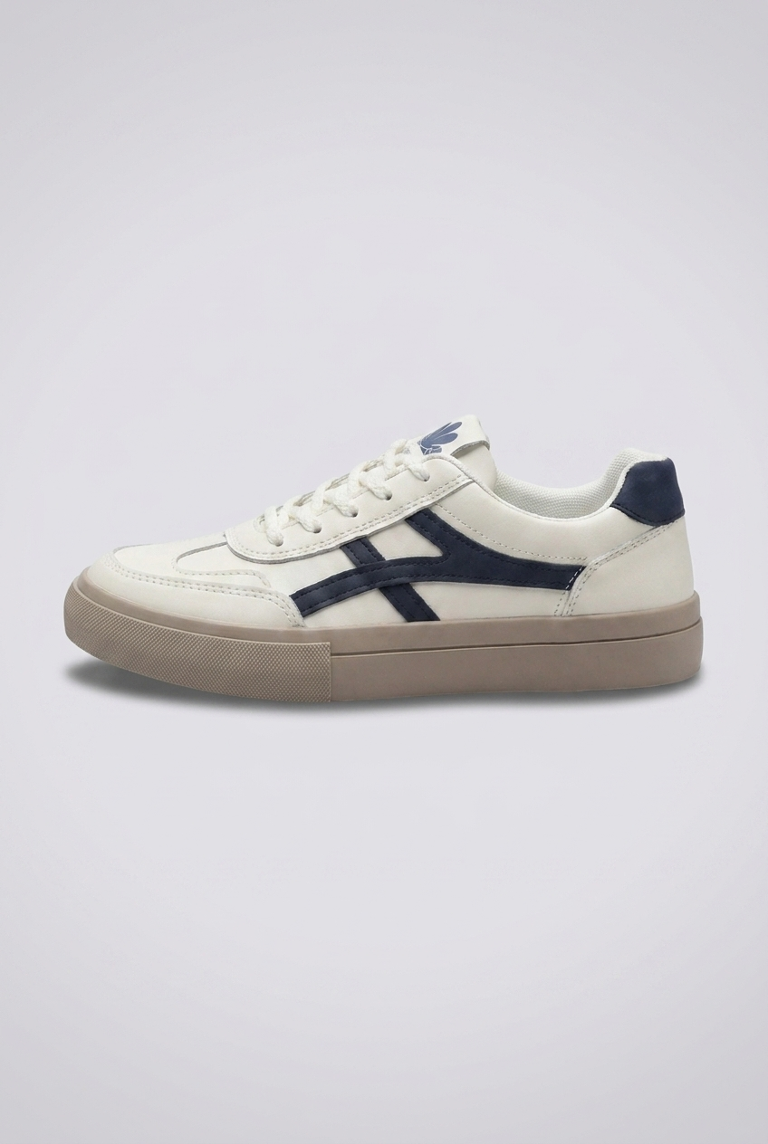 Two-Tone Lace-Up Lightweight Cushioned Sole Trainers Women