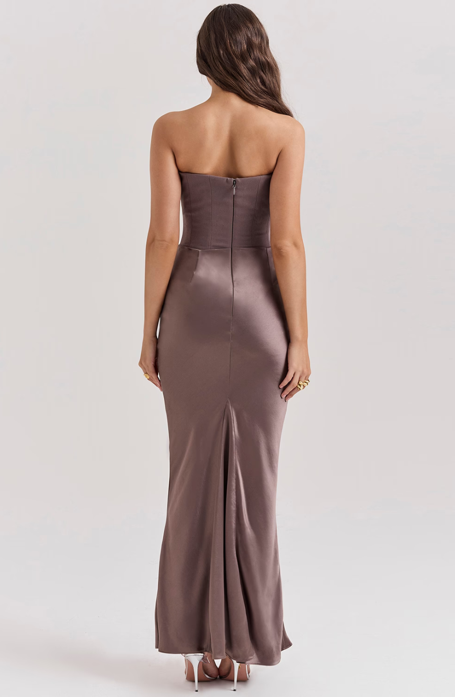 Strapless Corset Satin Style Wedding Guest Dress