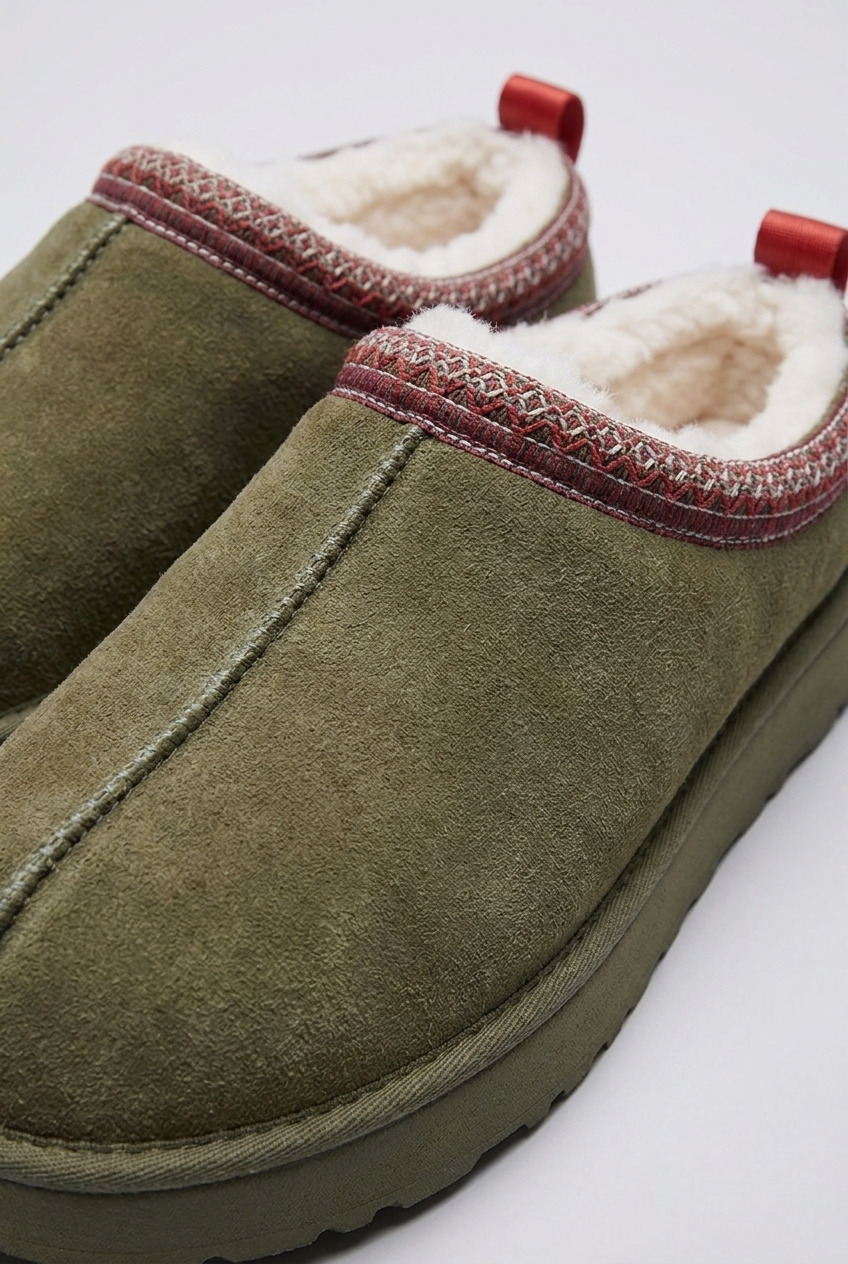 Faux Fur Lined Slip-On House Slippers Women