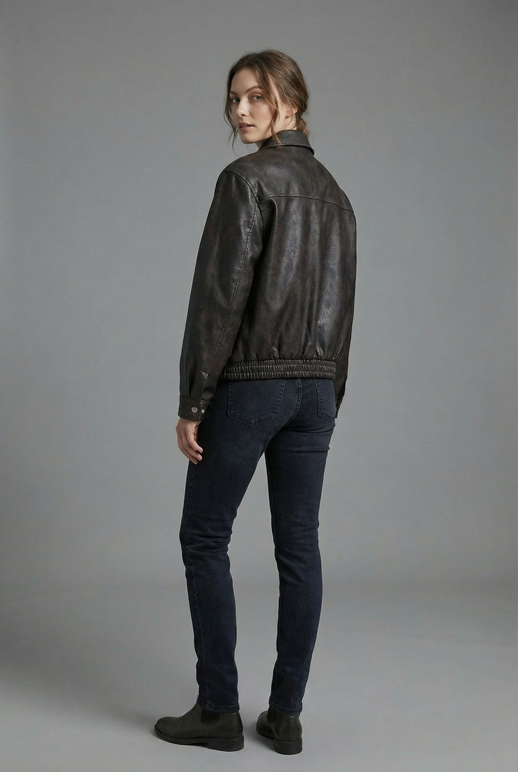 Women’s Classic Faux Leather Jacket