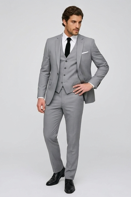 Slim Fit Three Piece Formal Suit Set Men