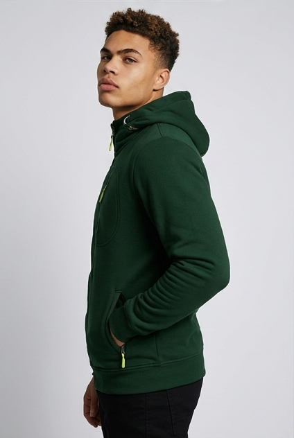 Zip Up Hooded Fleece Comfortable Fit Men