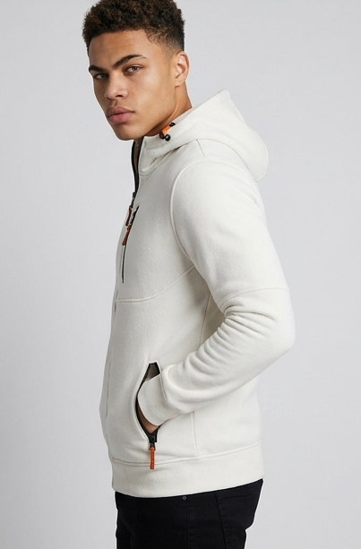 Zip Up Hooded Fleece Comfortable Fit Men