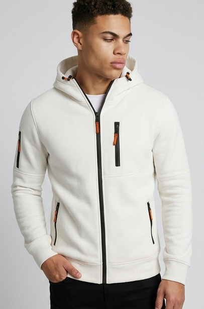 Zip Up Hooded Fleece Comfortable Fit Men