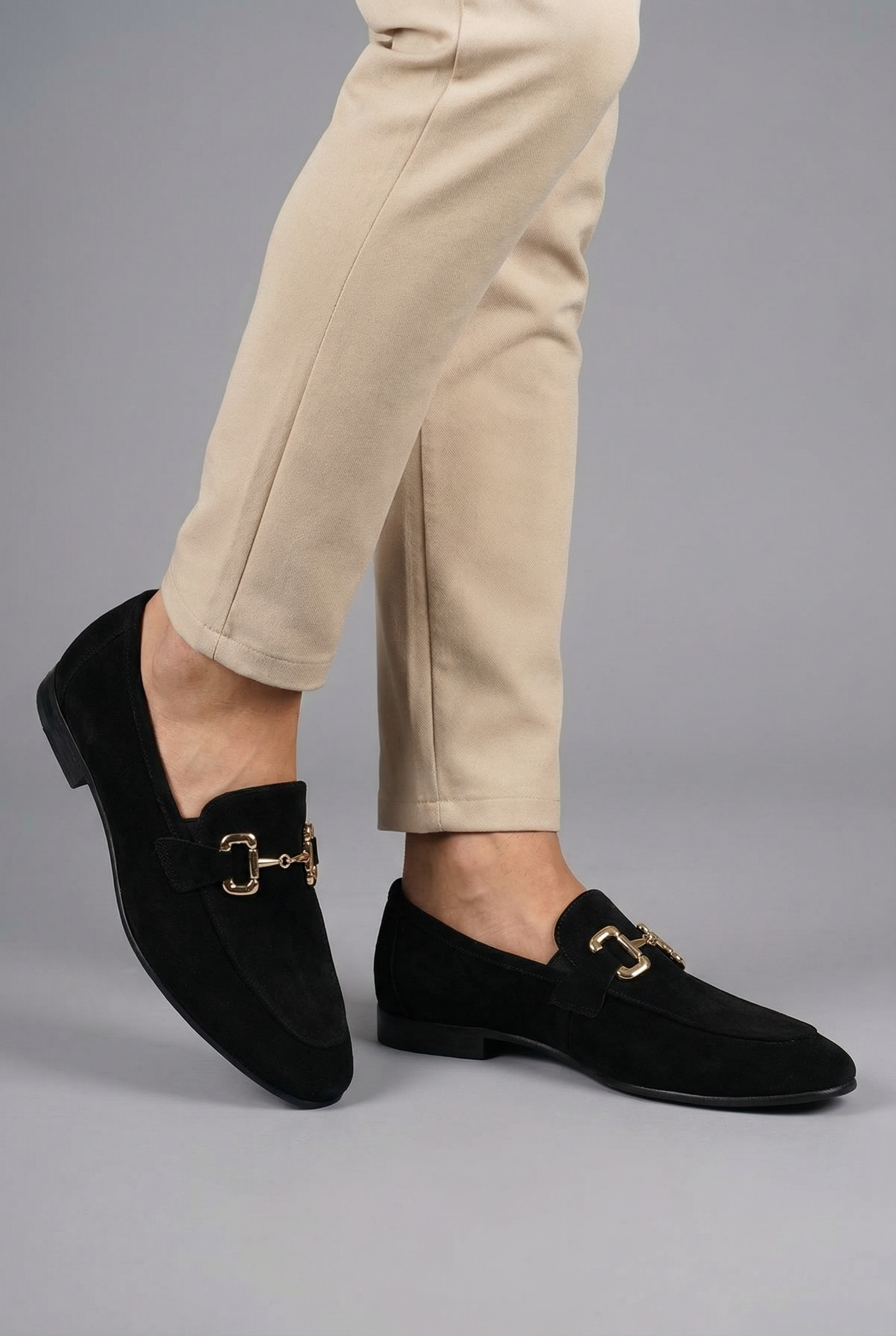 Men’s Horsebit Loafers – Almond Toe Slip-On Shoes