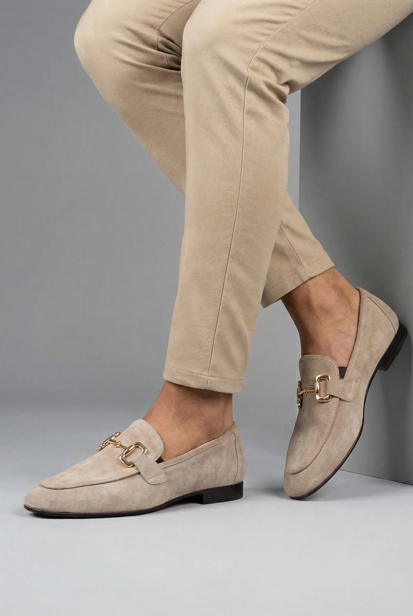 Men’s Horsebit Loafers – Almond Toe Slip-On Shoes