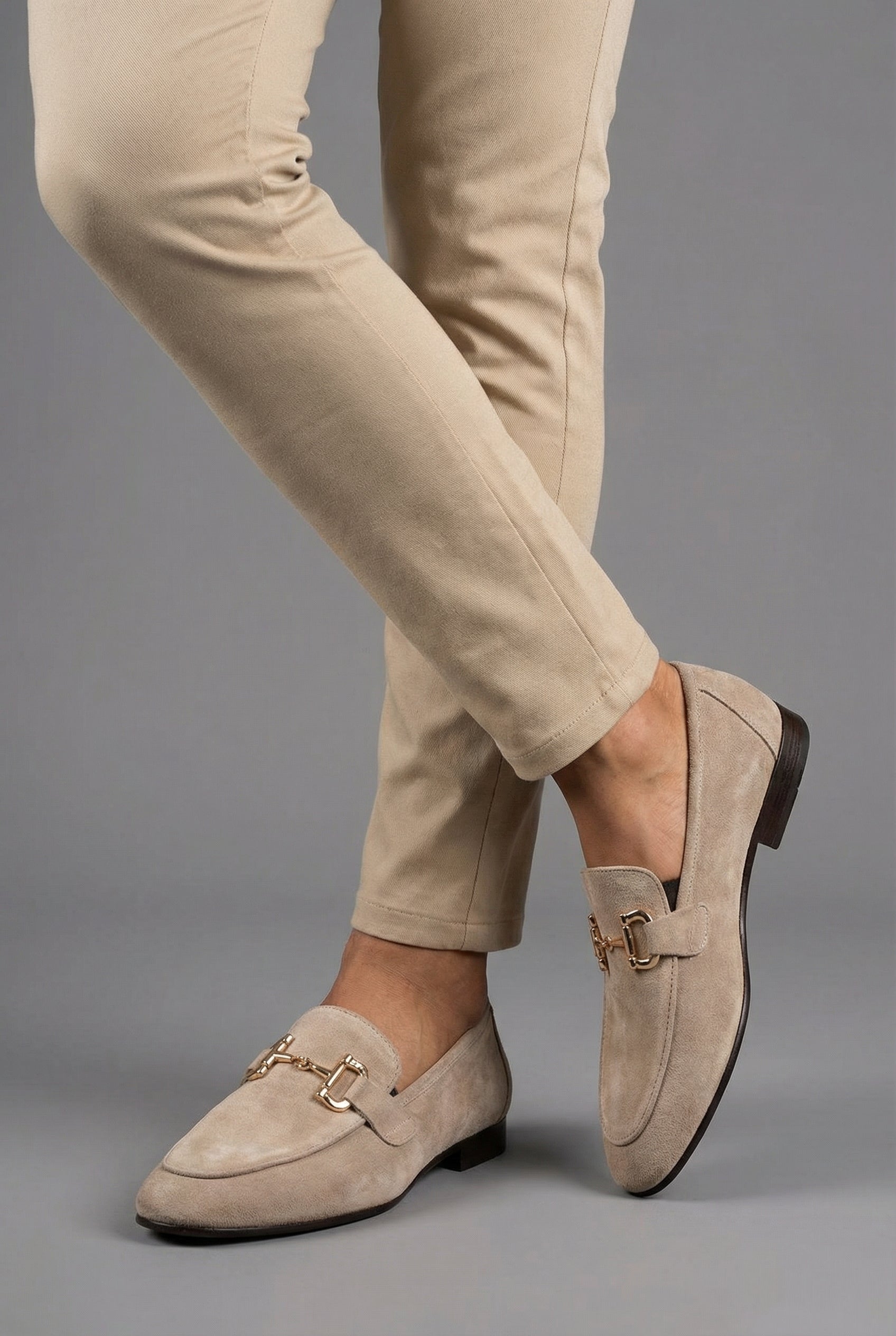 Men’s Horsebit Loafers – Almond Toe Slip-On Shoes