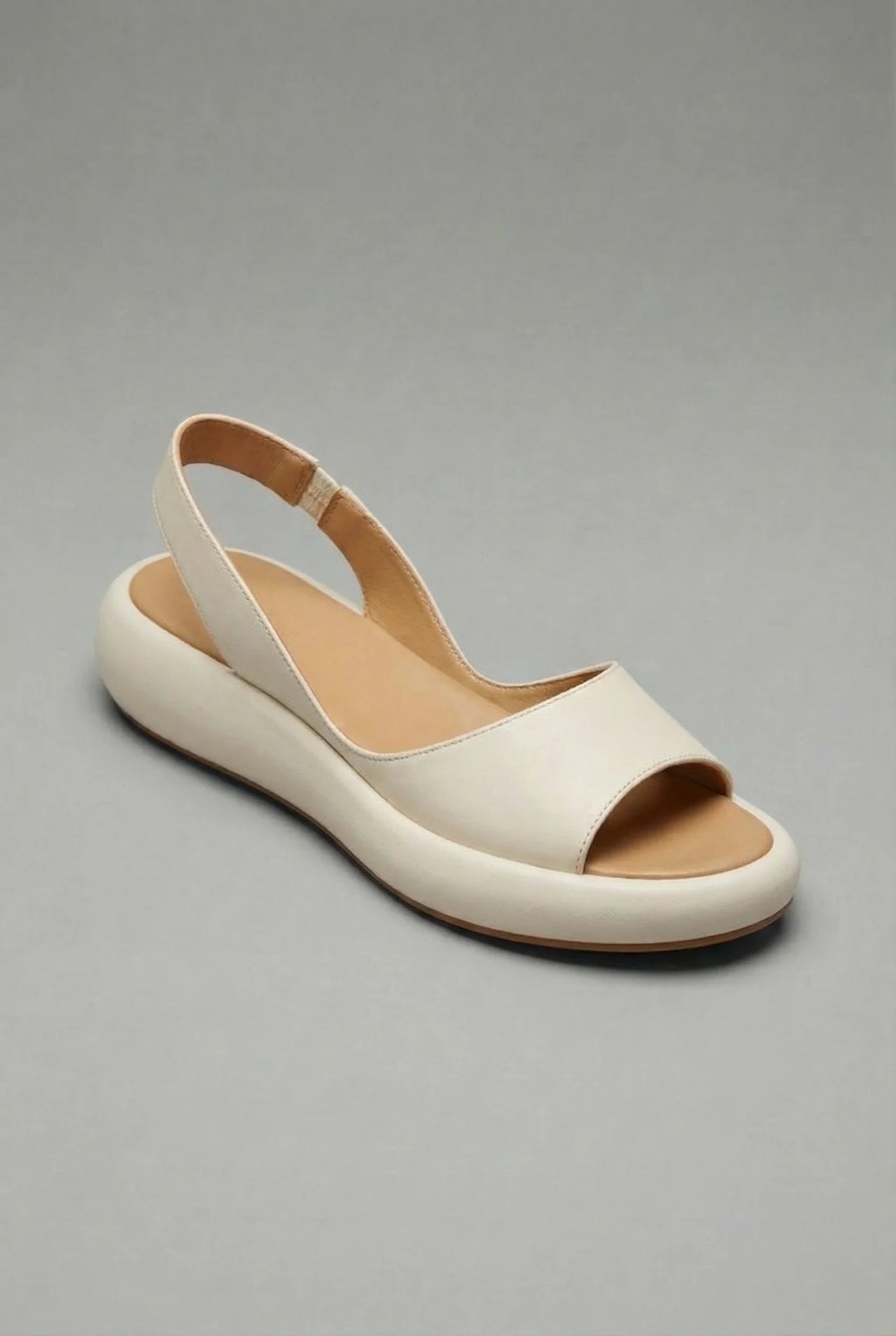 Open Toe Cushioned Sole Slingback Flat Sandals Women