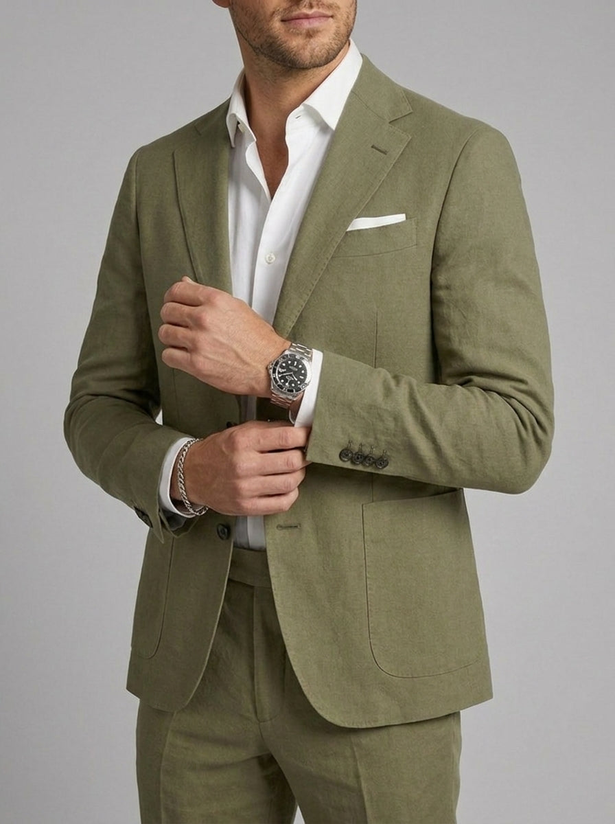 Mens Linen Summer Wedding Guest Suit