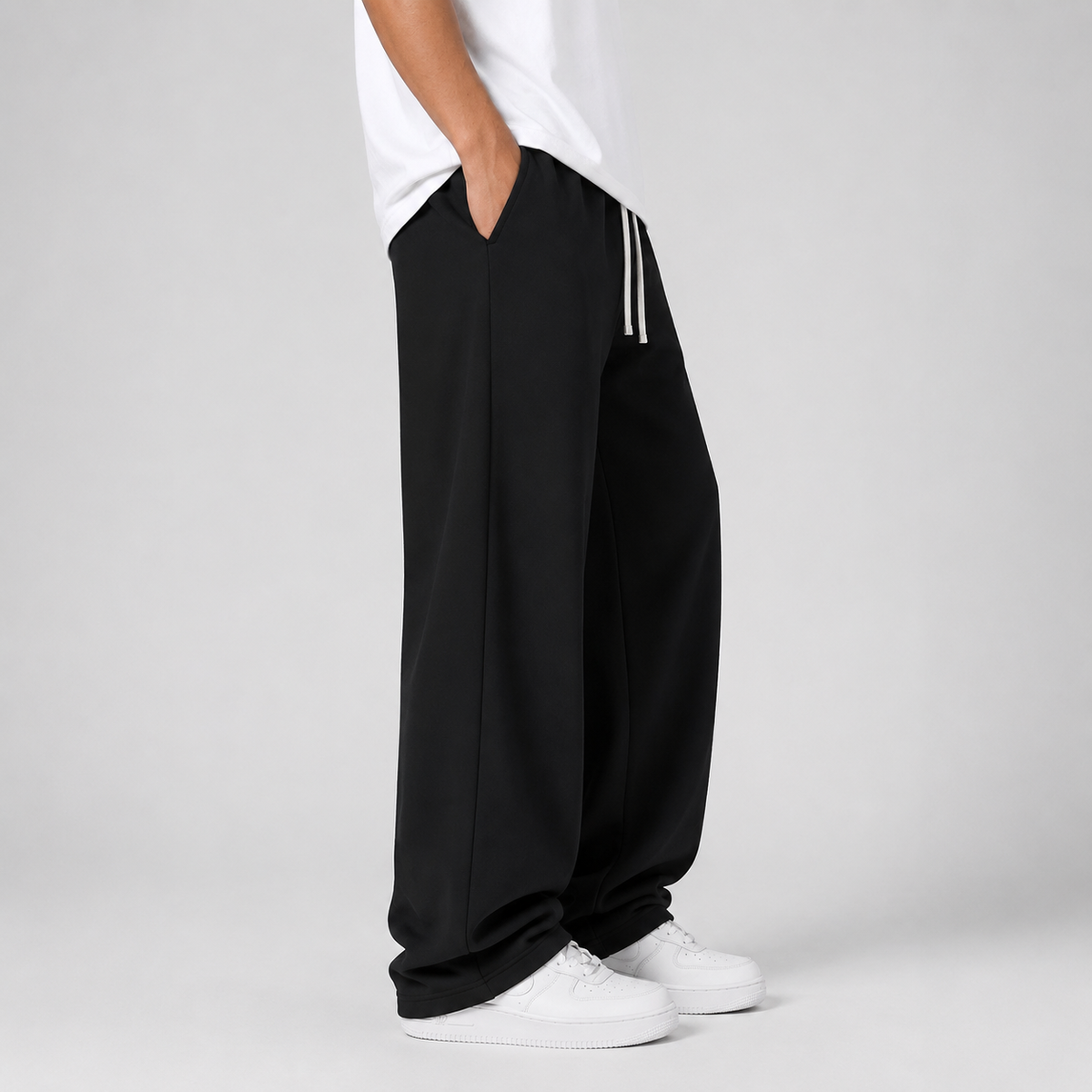 Baggy Drawstring Waist Jogger Trousers Men