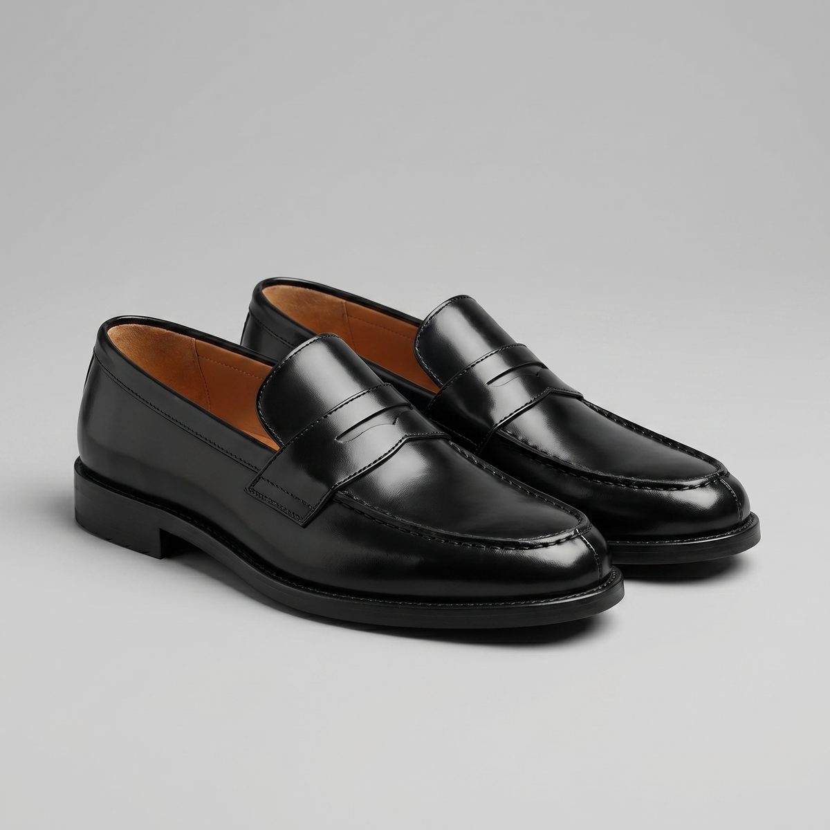 Leather Style Slip-On Penny Loafers Men