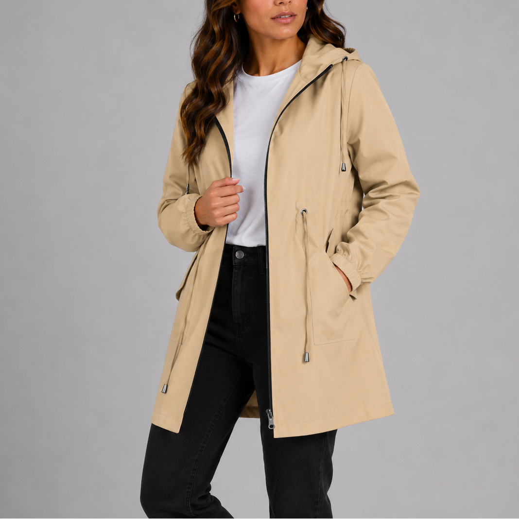 Lightweight Waterproof Hooded Rain Coat Women