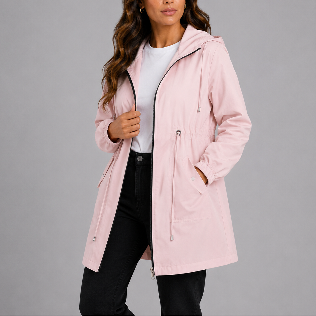 Lightweight Waterproof Hooded Rain Coat Women