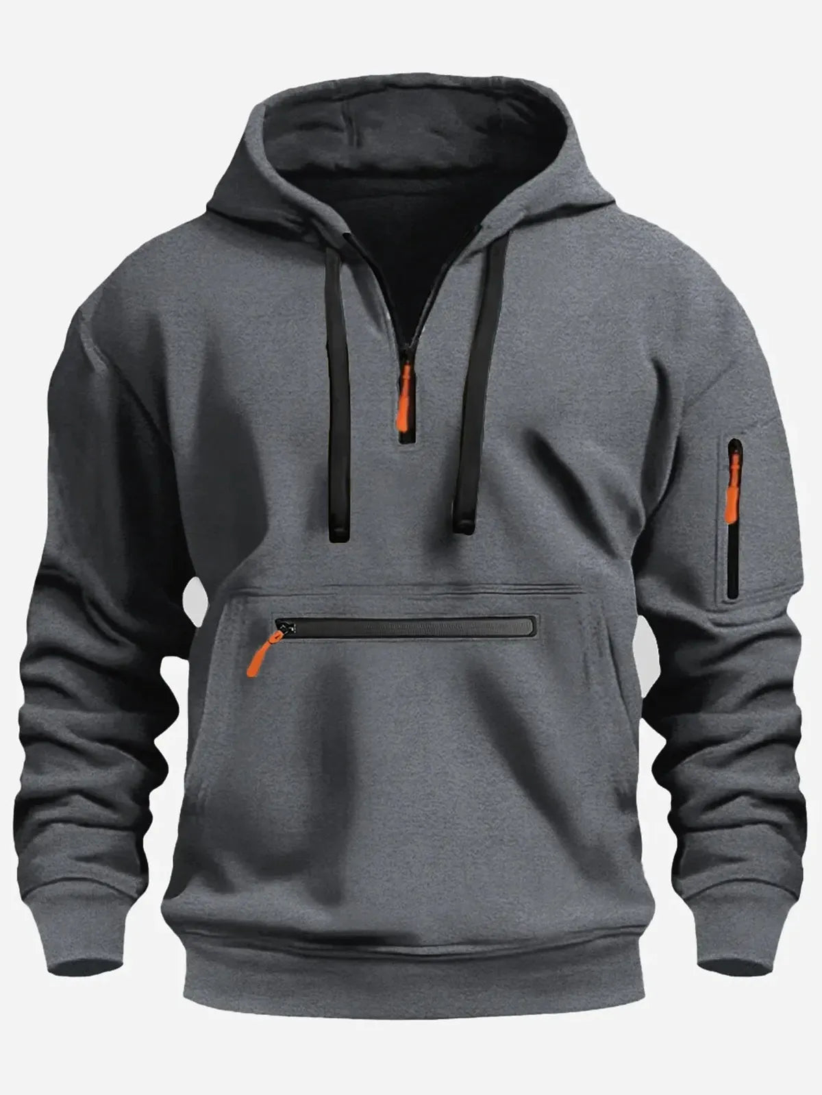 Loose Fit Half Zip Fleece Sweatshirt