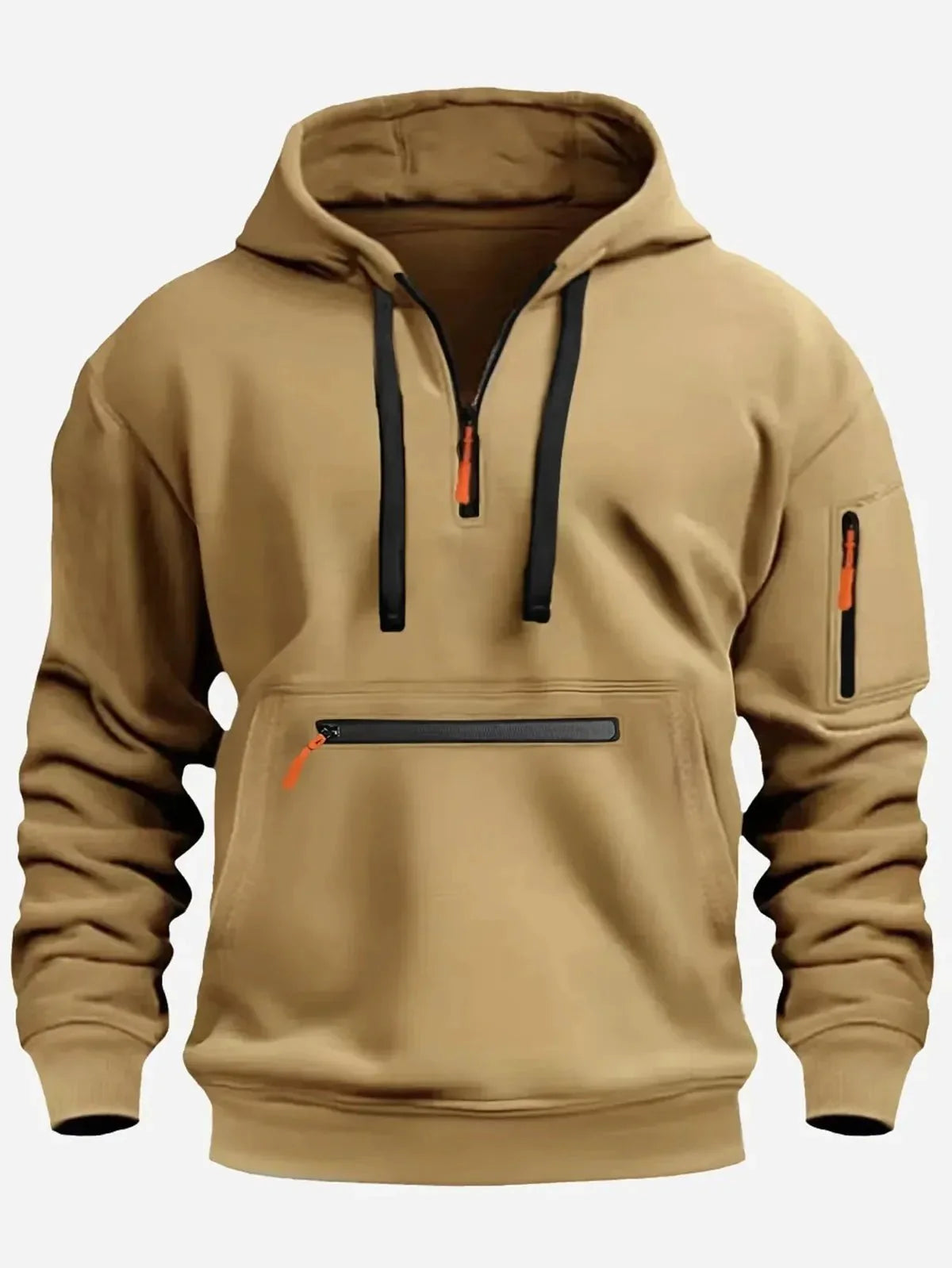 Loose Fit Half Zip Fleece Sweatshirt