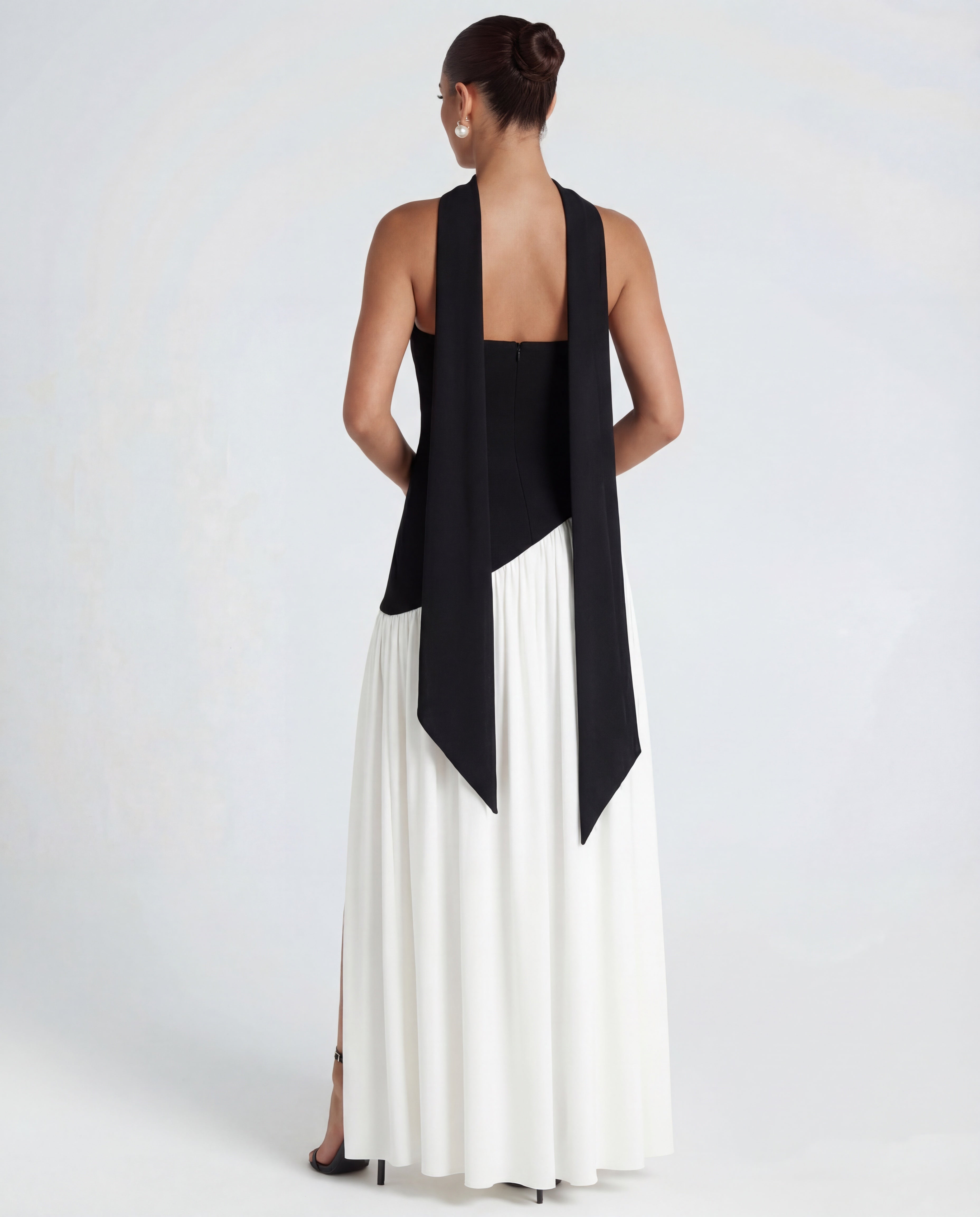 Strapless Corset High Split Occasion Maxi Dress
