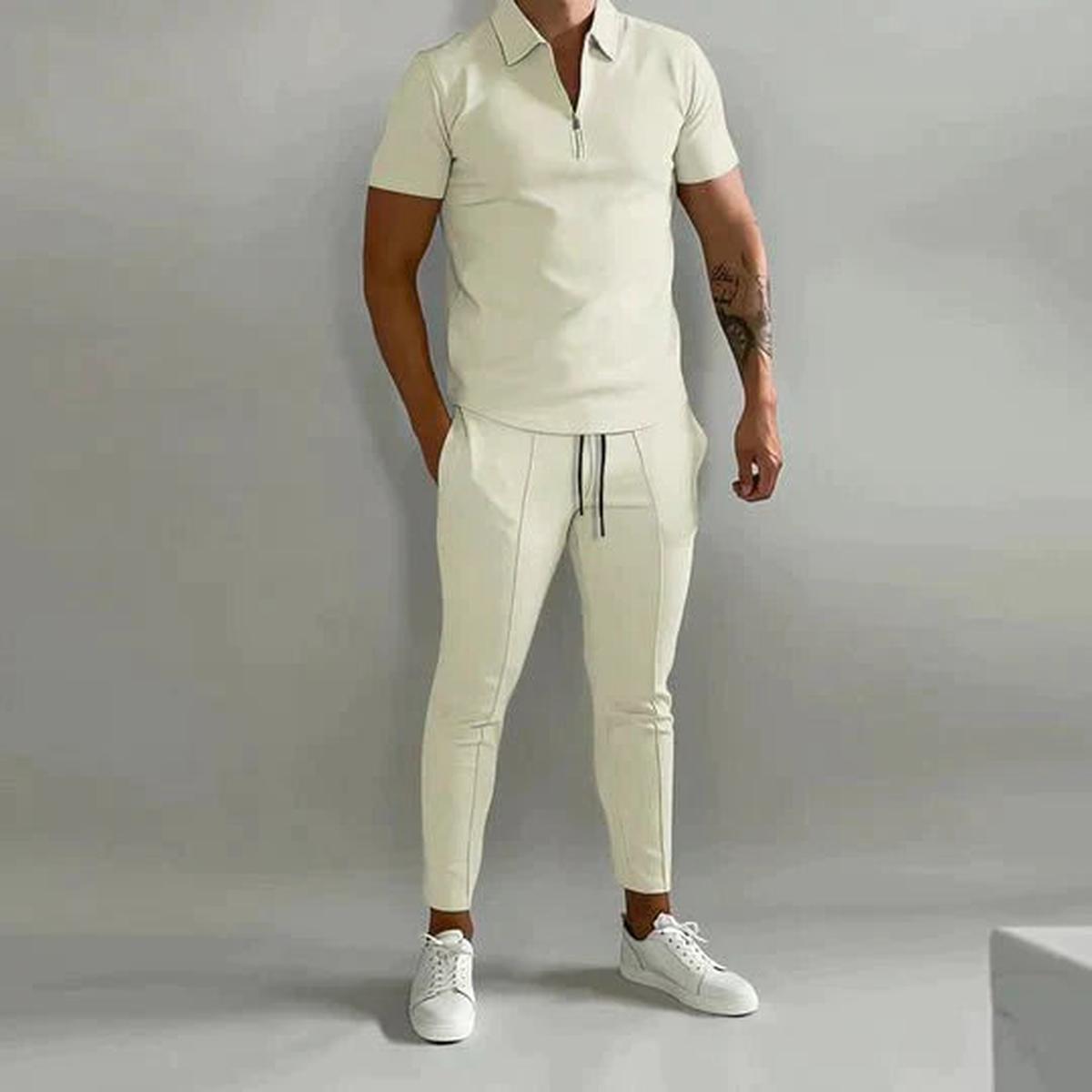 Men's Linen-Cotton Shirt and Pants Set