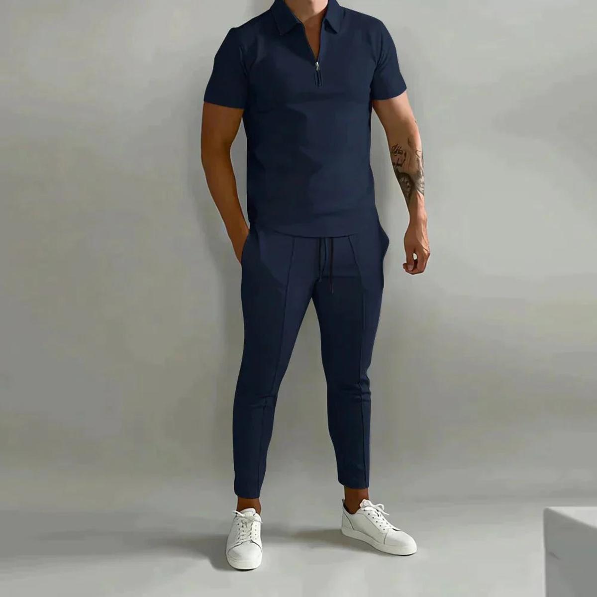 Men's Linen-Cotton Shirt and Pants Set