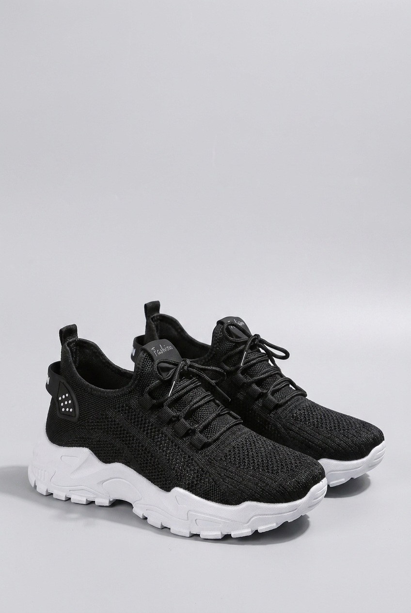 Chunky Sole Mesh Panel Breathable Sports Trainers Women